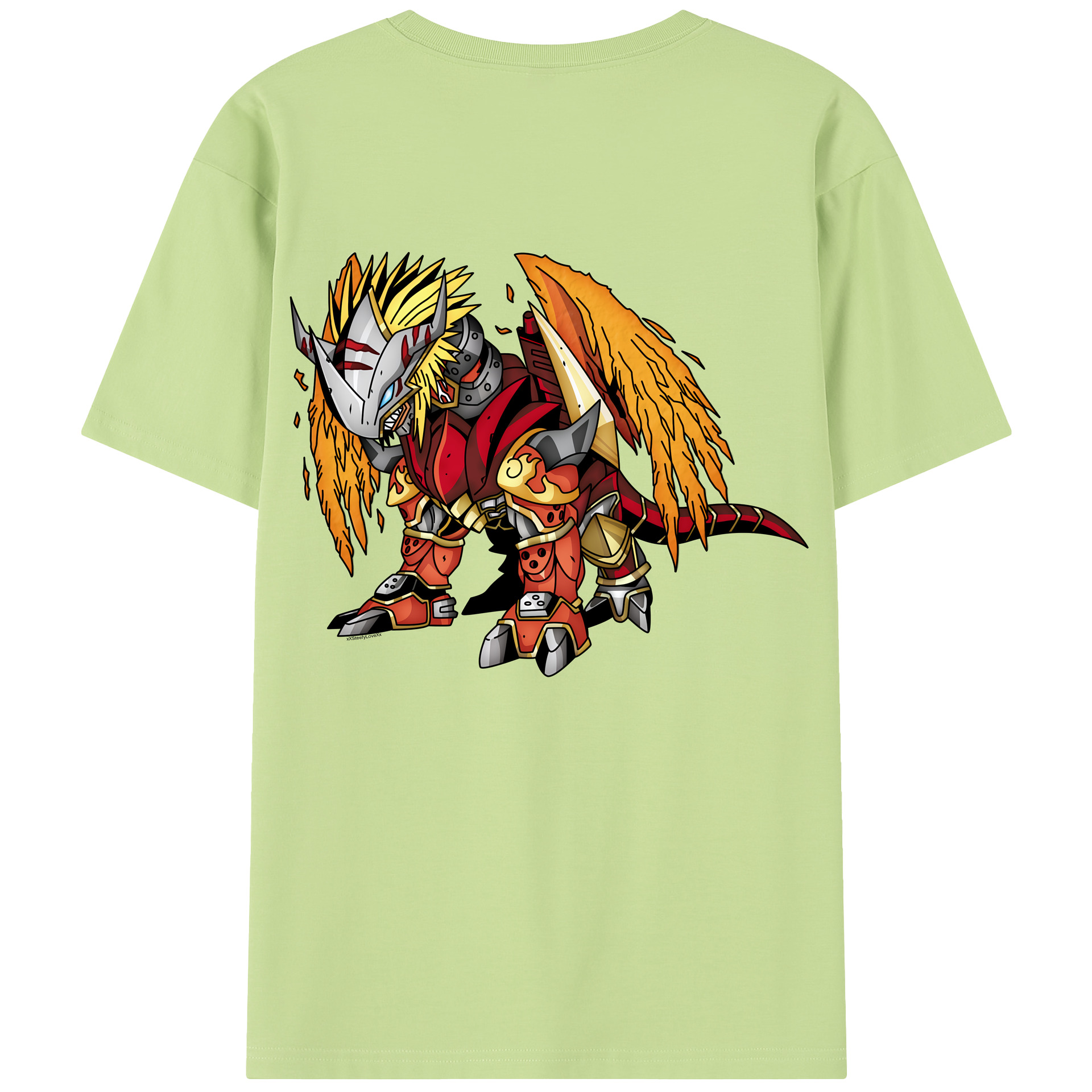 （画像用） Digimon デジタルモンスター/デジモン 綿100％半袖Tシャツ（背面プリント）